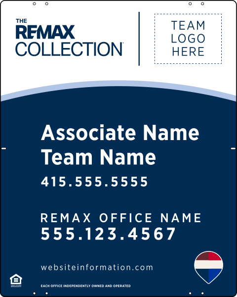 Collection Associate Name, Team Name w Logo Panel, 30h x 24w, .040 Aluminum